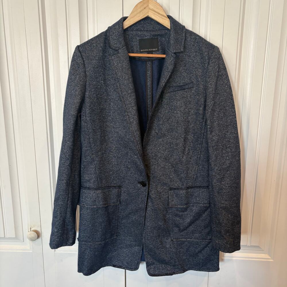 Banana Republic Blue Longline Blazer Size Small